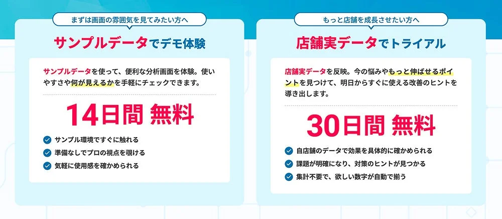 デモ体験とトライアル