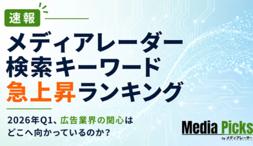 2026年Q1 広告業界の関心は「クチコミ」「OOH」「LLMO」へ メディアレーダー検索ログ分析